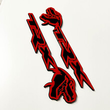 Badge TRX 3D Emblema distintivo parafango nero vs rosso 2
 4