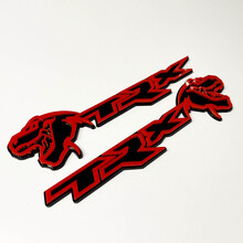 Badge TRX 3D Emblema distintivo parafango nero vs rosso 2
 5