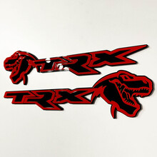 Badge TRX 3D Emblema distintivo parafango nero vs rosso 2
 7