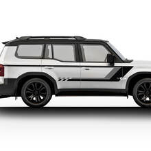 Kit di decalcomanie per adesivi grafici in vinile per porte laterali vintage Toyota Land Cruiser a strisce a scacchi
 2