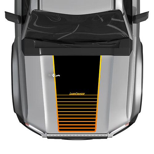 2024 Toyota Land Cruiser Prado Hood Strobe Adesivi Decalcomanie Vinile Adesivi grafici Decalcomanie 3 colori sfumati
