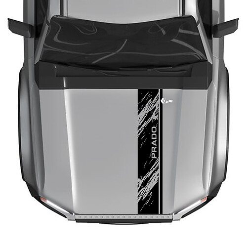2024 Toyota Land Cruiser Prado Hood Stripe Distrutto Decalcomanie Decalcomanie grafiche in vinile
