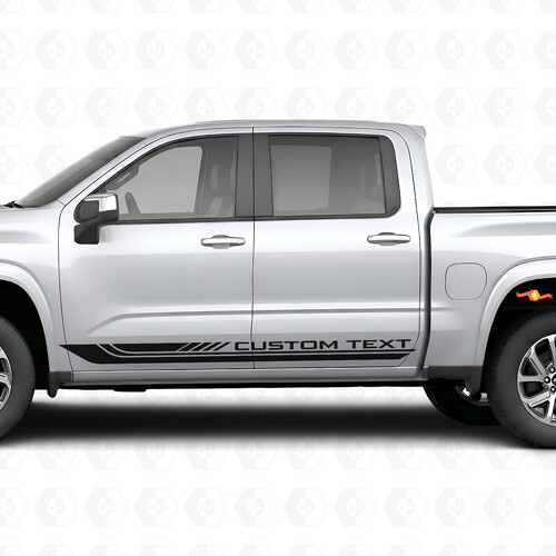 Cornice con Testo Personalizzato Strisce in Vinile per Porta e Pannello sottoporta per Chevrolet Silverado 1500 Nuova Generazione 2027_1