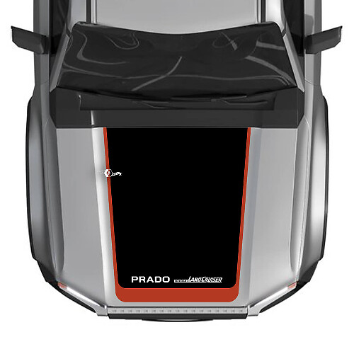 2024 Toyota Land Cruiser Prado Decalcomanie per cofano Decalcomanie grafiche in vinile Grandi 3 colori
