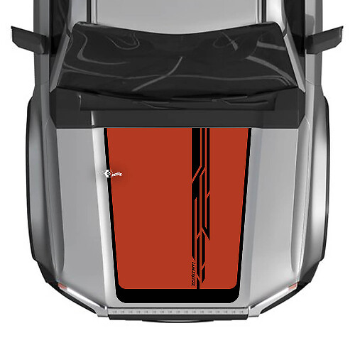 2024 Toyota Land Cruiser Prado Decalcomanie per cofano Decalcomanie grafiche in vinile Linea grande 2 colori
