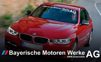 Nome completo BMW AG Bayerische Motoren Werke AG M3 M5 E34 E36 E39 E46 E60 E70 E90 Logo adesivo decalcomania parabrezza

