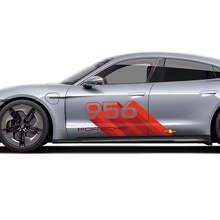 Set di Adesivi in Vinile per Porta Laterale Numero 9 per Porsche Taycan_2