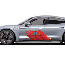 Set di Adesivi in Vinile per Porta Laterale Numero 9 per Porsche Taycan_3