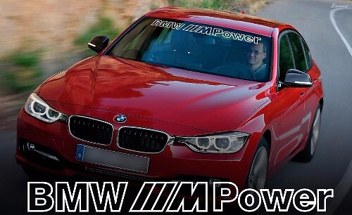 BMW M Power contorno PARABREZZA BANNER Adesivo per finestra per M3 4 5 6 e46 e36
