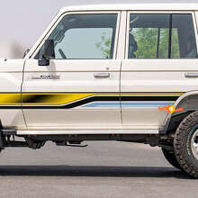Kit adesivi grafiche strisce laterali retro per Toyota Land Cruiser GRJ76 2