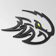 SRT Trackhawk con badge 3D Yellow Eye - Emblema parafango personalizzato per Jeep Grand Cherokee Trackhawk
 3