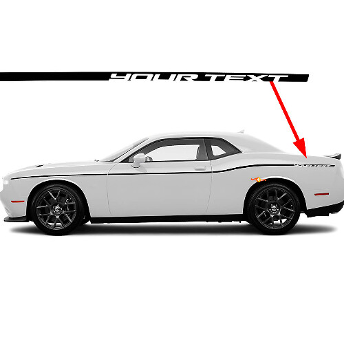 Kit di Adesivi in Vinile a Strisce Sottili Personalizzate per Dodge Challenger SXT 2015-2024