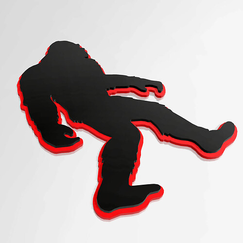 Emblema dei distintivi del parafango del distintivo 3D Yeti Sasquatch Bigfoot
 1