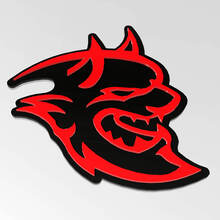Dodge Demon 3D Badge Fender Badge Emblema rosso vs nero
 2