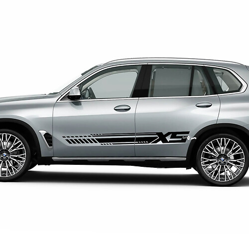 Kit di decalcomanie adesive per strisce laterali dinamiche da corsa per BMW X5 G05 - Grafica in vinile personalizzata

