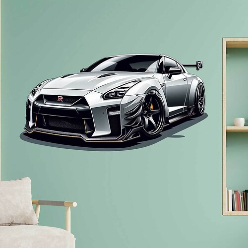 Adesivo murale Nissan GT-R
