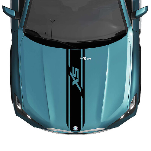 Decalcomania adesiva a strisce personalizzate per cofano BMW X5 G05 - Grafica in vinile per un look elegante e sportivo
