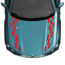 Decalcomanie a strisce a scacchi per cofano BMW X5 G05 - Adesivi in ​​vinile Graphix SupDec
 2