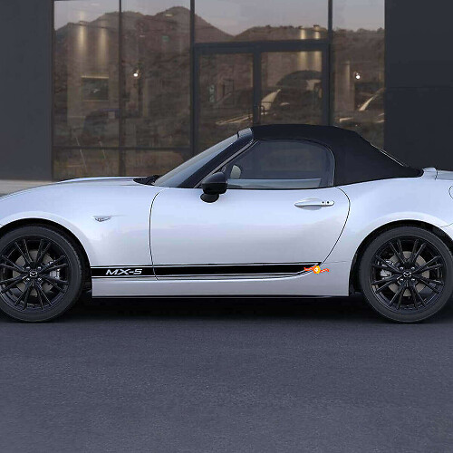 Adesivo Vinile Laterale a Strisce Contorno Marchiato per Mazda MX-5 Miata