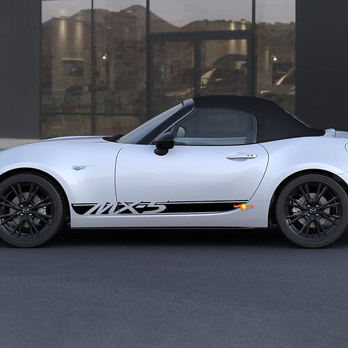 Adesivo decalcomania a strisce laterali a scacchi Mazda MX-5 Miata - adesivo in vinile personalizzato
