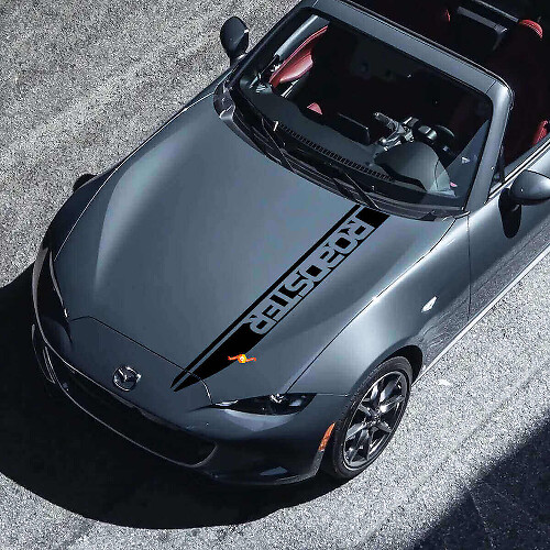 Adesivo in Vinile Lettere Roadster Striscia Cofano per Mazda MX-5 Miata