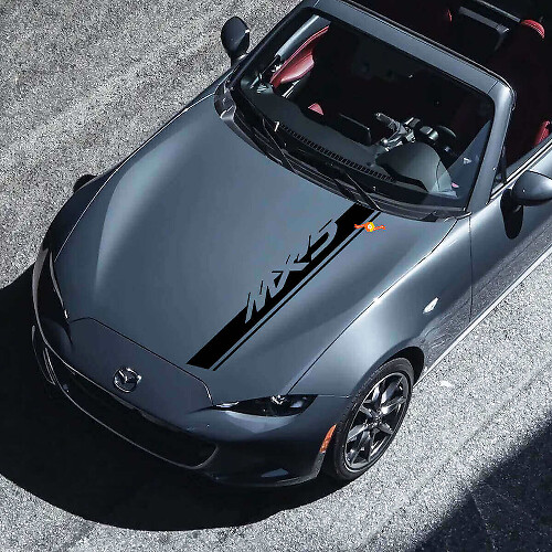 Adesivo in Vinile con Strisce a Doppio Marchio per Cofano Mazda MX-5 Miata