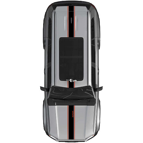 Strisce sul Cofano e Tetto Kit Adesivi Vinile Rally 2 Per Toyota Land Cruiser Prado