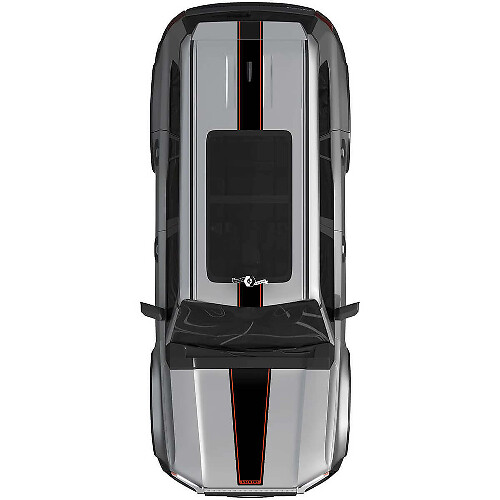 Kit di Adesivi in Vinile Strisce Tetto Cofano Rally per Toyota Land Cruiser Prado
