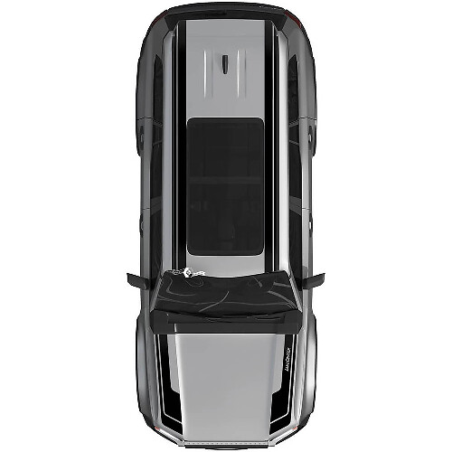 Adesivo per decalcomanie Rally a doppia striscia per cofano e tetto Toyota Land Cruiser Prado - Kit grafico in vinile 2
