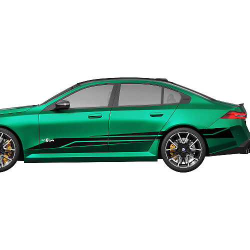 Kit adesivo decorativo laterale per BMW Serie 5 G60 M5 G90 - Adesivi in vinile SupDec Graphix
 1