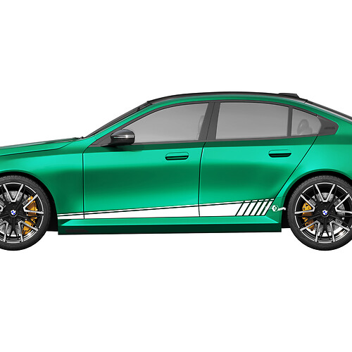 Kit decalcomanie strisce stroboscopiche laterali per BMW Serie 5 G60 M5 G90 - Adesivi in ​​vinile SupDec Graphix
