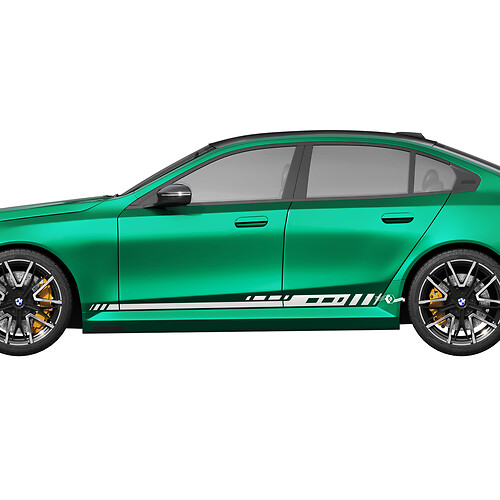 Kit decalcomanie strisce laterali Racing per BMW Serie 5 G60 M5 G90 - Adesivi in ​​vinile SupDec Graphix
