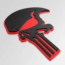 Emblema dei distintivi del parafango del distintivo 3D del teschio Punisher
 2