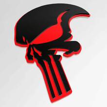 Emblema dei distintivi del parafango del distintivo 3D del teschio Punisher
 3