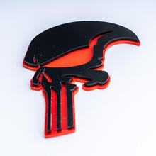 Emblema 3D Parafango Stile Teschio Punisher_5