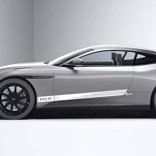 Adesivi a Strisce in Vinile a Nido d'Ape per Porte Laterali per Aston Martin DB11
