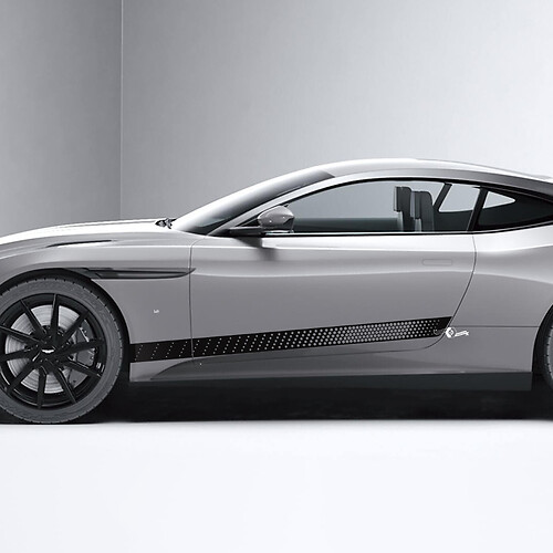 Adesivi per decalcomanie in vinile per porte laterali a nido d'ape laterali Aston Martin DB11 2
