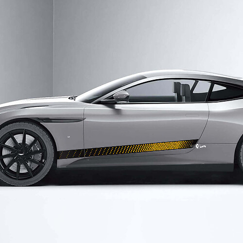 Strisce adesive in vinile traforate per porte laterali 2 per Aston Martin DB11