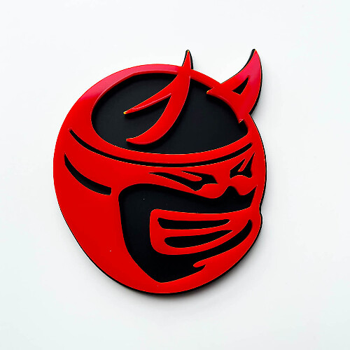 Distintivo 3D personalizzato Drag Bee Demon Dodge Charger Challenger logo Fender Badge Emblem
