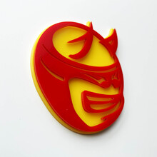 Badge 3D personalizzato Drag Bee Demon Dodge Charger Challenger logo Fender Badge Emblem rosso e giallo
 3
