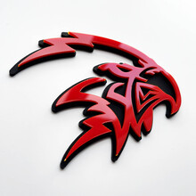 Distintivo 3D personalizzato Trackhawk Hellhawk - Emblema parafango per Jeep Trackhawk
 2
