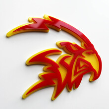 Distintivo 3D personalizzato Trackhawk Hellhawk - Emblema parafango per Jeep Trackhawk 3
 2