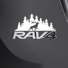 Adesivo decalcomania dei cervi delle montagne sul badge Toyota Rav4 posteriore
 3