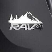 Adesivo decalco Foresta Montagne sul retro per distintivo Toyota Rav4 3