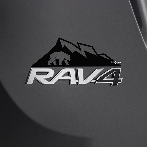 Adesivo decalcomania della birra delle montagne sul badge Toyota Rav4 posteriore
 1