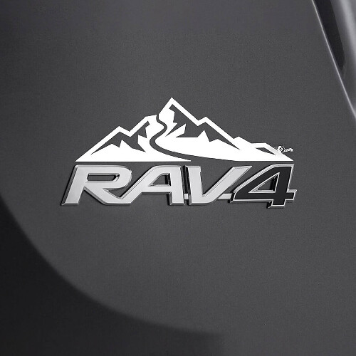 Adesivo Decalcomania Montagne Sul Retro 2 Per Distintivo Toyota Rav4