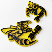 Distintivo 3D Hornet Bee 345 - Emblema distintivo parafango personalizzato per auto e camion
 3