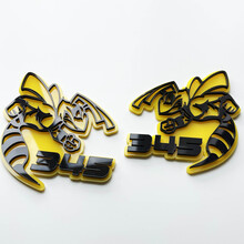 Distintivo 3D Hornet Bee 345 - Emblema distintivo parafango personalizzato per auto e camion
 4