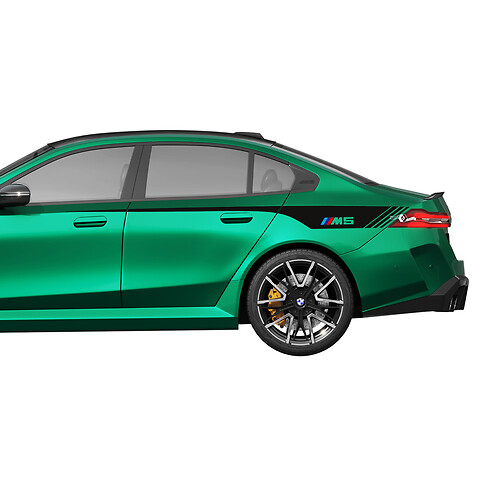 Kit decalcomanie racing strisce laterali posteriori per BMW Serie 5 G60 M5 G90 - Adesivi in ​​vinile SupDec Graphix
