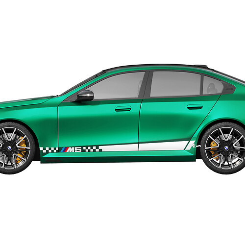 Kit decalcomanie da corsa a strisce a scacchi per BMW Serie 5 G60 M5 G90 - Adesivi in ​​vinile SupDec Graphix
